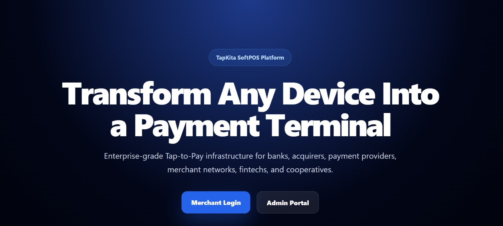 TapKita SoftPOS Platform